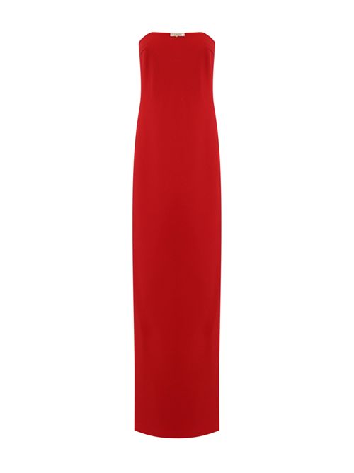 Abito Red Carpet lungo a tubino in doppio crepe Rosso Elisabetta Franchi | ABR4652E2CG5